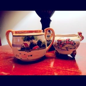 Hand Painted Japanese sugar bowls